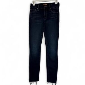 Size 25 MOTHER Dark Wash Blue High Waisted Looker Coffee Tea or Me Skinny Jeans